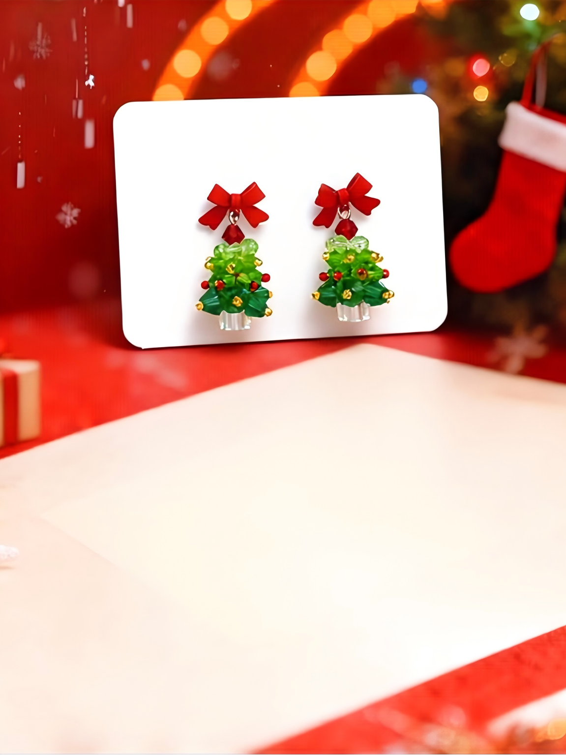 Mini Beaded Christmas Tree Earrings: Y2K-Inspired Festive Cuties for Gen Z